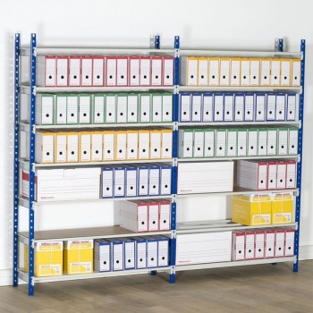 Rayonnage Tubulaire Peint 5 Tablettes - Elément de Départ