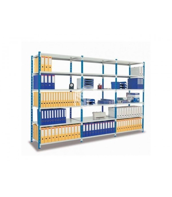 Rayonnage avec Tablettes Tôlées - Rack Modulaire Métallique pour Stockage Légers et Moyens